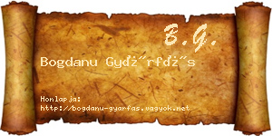 Bogdanu Gyárfás névjegykártya